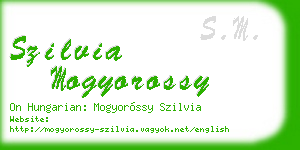 szilvia mogyorossy business card